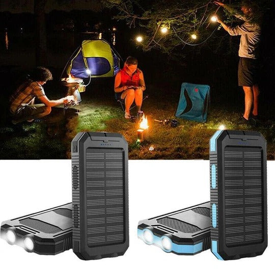 500,000 mAh Solar Charger Power Bank with Dual USB Outputs