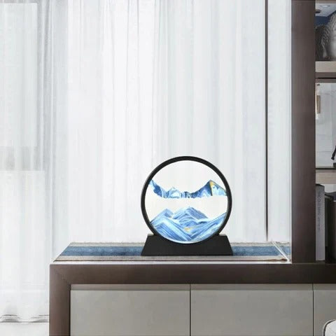 Moving Sea Sand Art Display for Desktop and Decorative Use