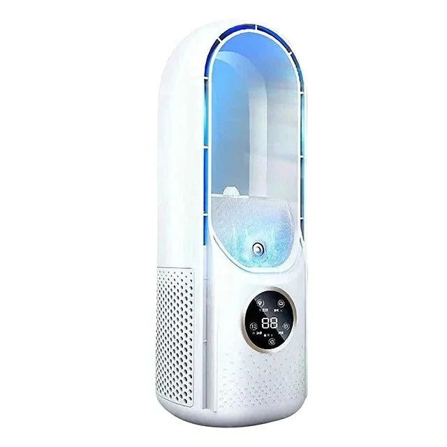 Blade-Free Silent Portable Air Conditioner for Personal Cooling in Small Spaces