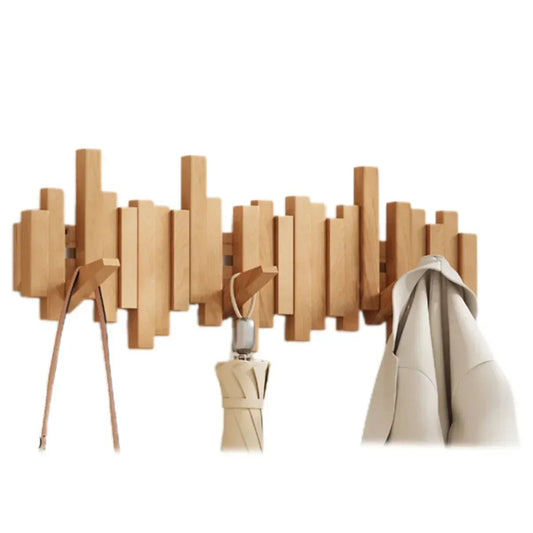 Wooden Wall Coat Hook Piano Design, Practical and Elegant Entryway Organizer