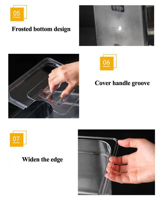 Sous Vide Cooking Container with Fitted Lid and Measurement Markings