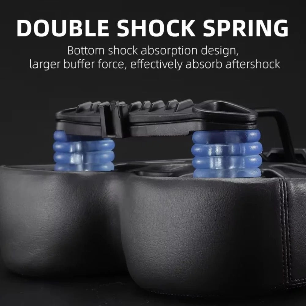 Ergonomic Bike Saddle with Shock Absorption and Waterproof Cover, 10.2in Wide