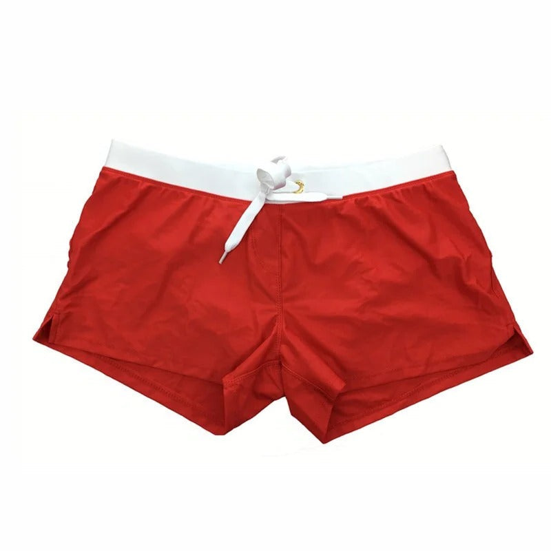 Men's Swim Trunks with Rapid-Dry Fabric and Adjustable Drawstring Waist