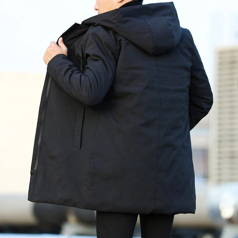 Insulated Winter Parka with Wind and Moisture Resistant Shell, Adjustable Fit