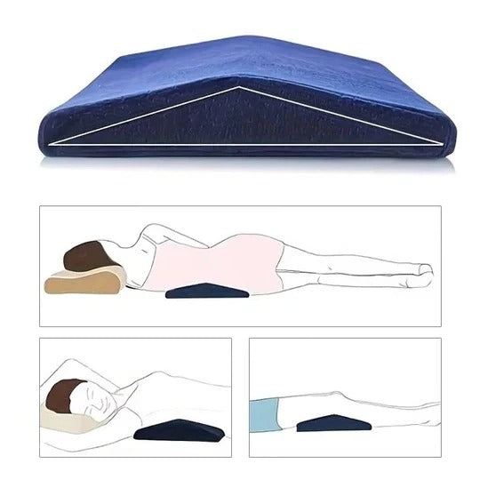 Contoured Lumbar Sleep Support Pillow for Lower Back Positioning
