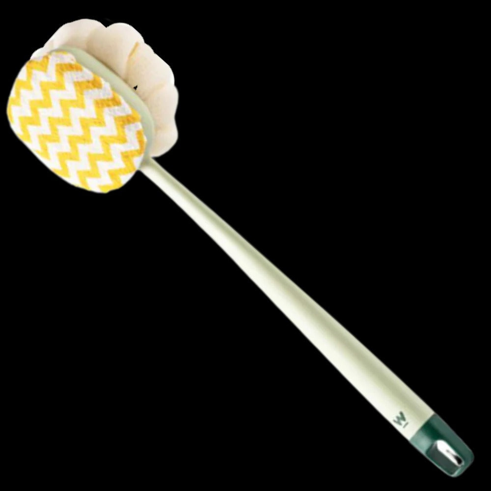 Long Handle Body Scrubber with Dual Sided Brush Head and Extended Reach