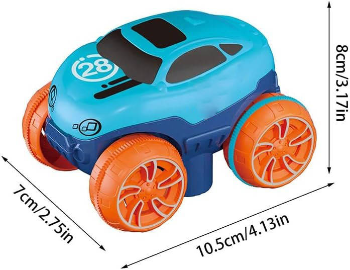 LED Race Track for Kids with Flexible Modular Track and Anti-Tip Car, USB Rechargeable