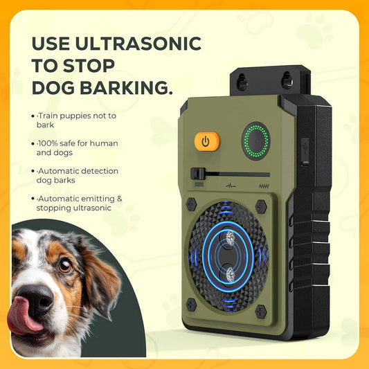 Ultrasonic Anti Barking Device for Dogs, 3 Modes Bark Deterrent 50ft Range Type C Rechargeable Training Tool