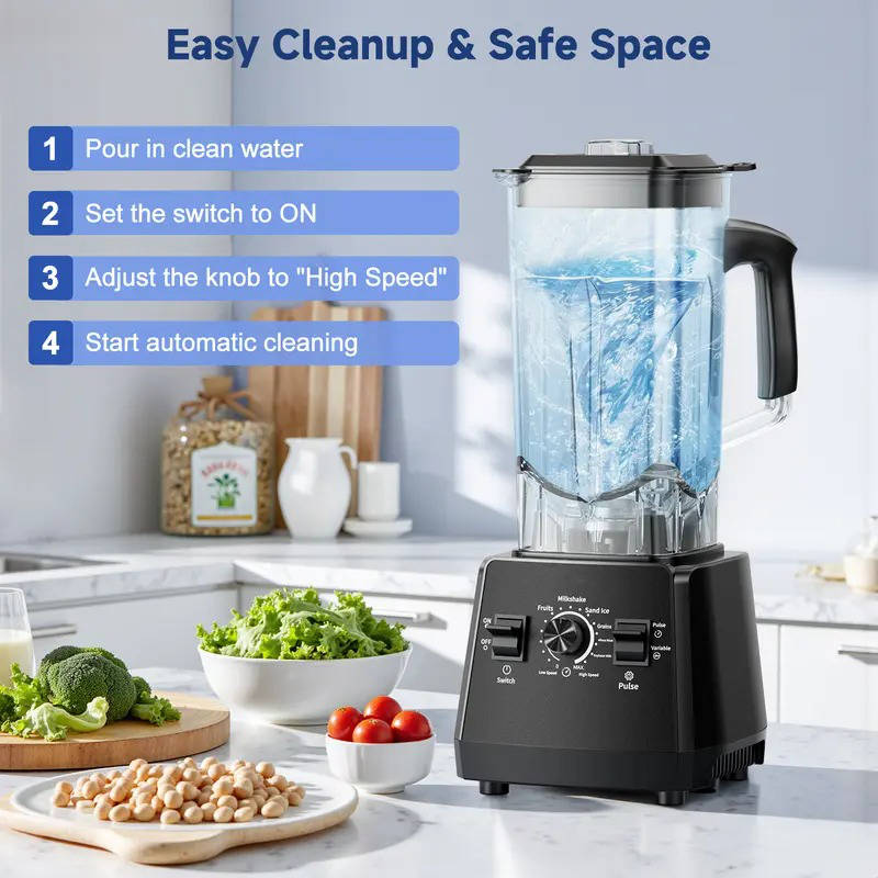 2 in 1 Countertop Blender and Grinder, 68oz BPA Free Container with Coffee and Spice Grinder, Powerful Ice Crusher for Smoothies and Frozen Drinks