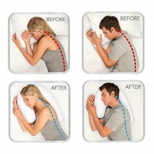 Orthopedic Side Sleeper Pillow with Ear Hole for Pressure Relief
