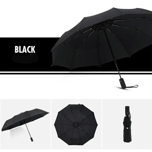 Compact Travel Umbrella with One-Hand Automatic Open and Windproof Frame, Quick-Dry Canopy All Vera Mart