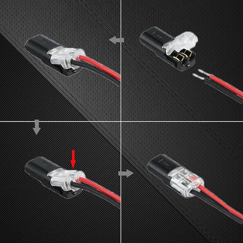 Push-In Wire Connector with Locking Mechanism and Test Point, 28-14 AWG