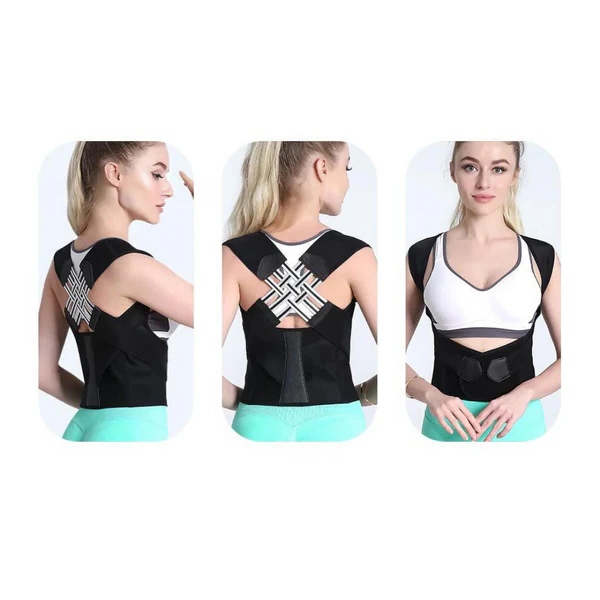 Upper Back Posture Corrector Brace with Adjustable Straps and Shoulder Support