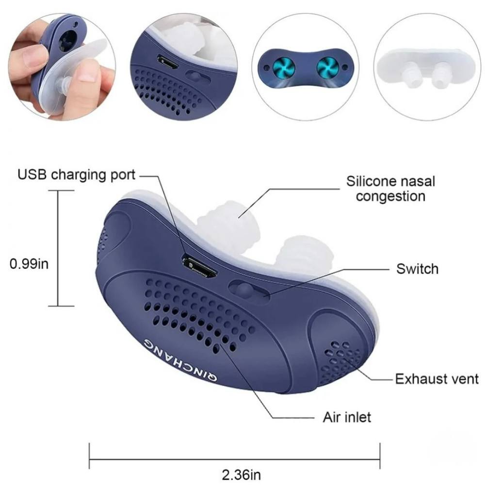 Compact Micro CPAP Device for Sleep Apnea Relief and Snoring Reduction