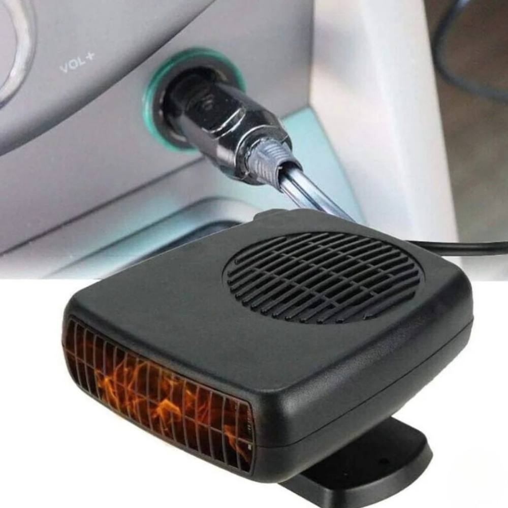 Portable 12V Ceramic Car Heater and Fan