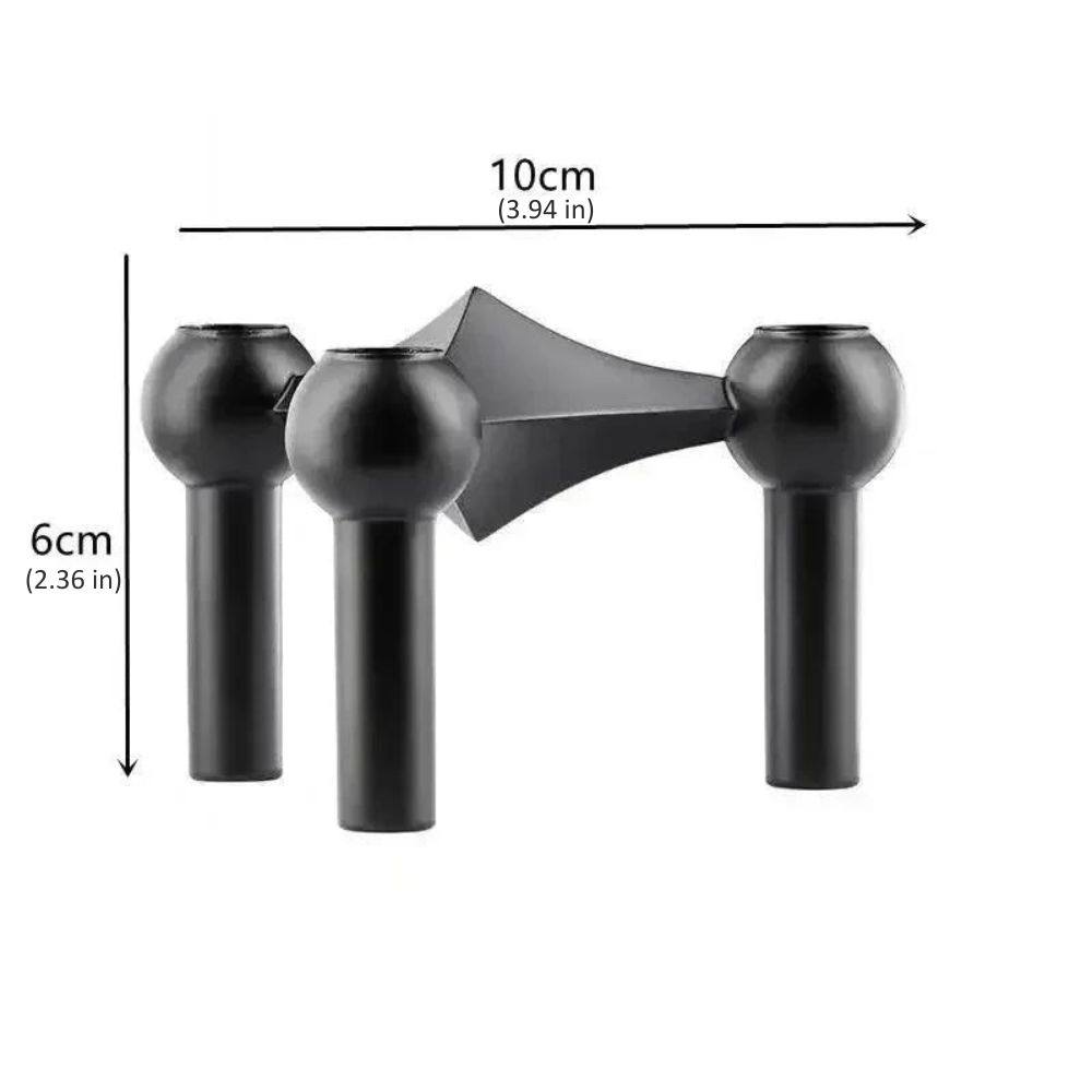 Modern Molecular Metal Candle Holder, Nordic Inspired Silver Centerpiece for Elegant Interiors