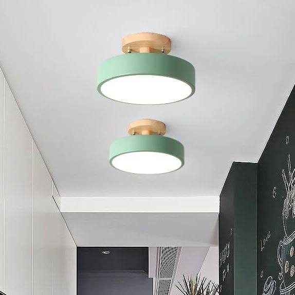 Modern Flush Mount LED Ceiling Light with Adjustable Color Temperature