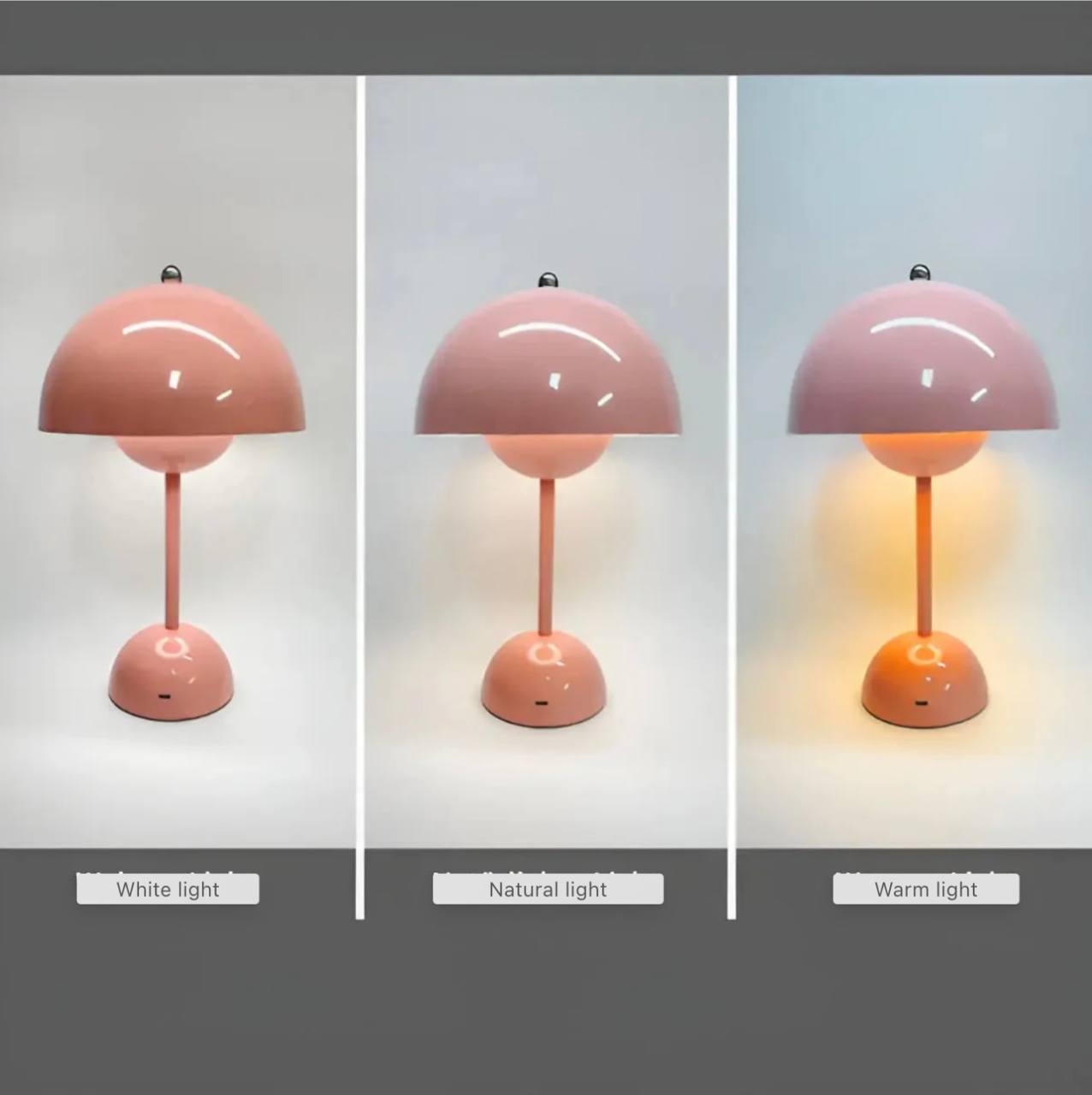 NordicNest Scandinavian Table Lamp, Dimmable Modern Bedside Light