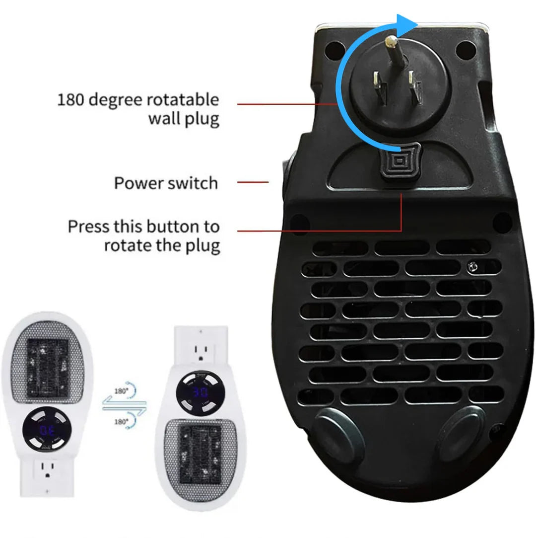 Compact Space Heater with Remote Control and Programmable Timer for Small Rooms