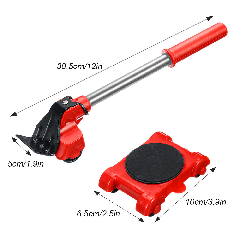 Heavy Furniture Roller Set with Lifting Tool and 360-Degree Wheels, Scratch-Proof