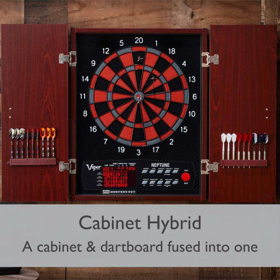 Viper Neptune Electronic Dartboard And Cabinet  15.5"