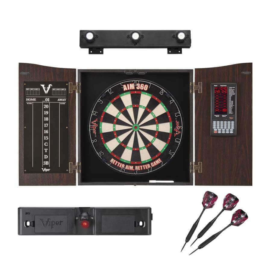 Viper Vault Deluxe Dartboard Cabinet With Built-In Pro Score