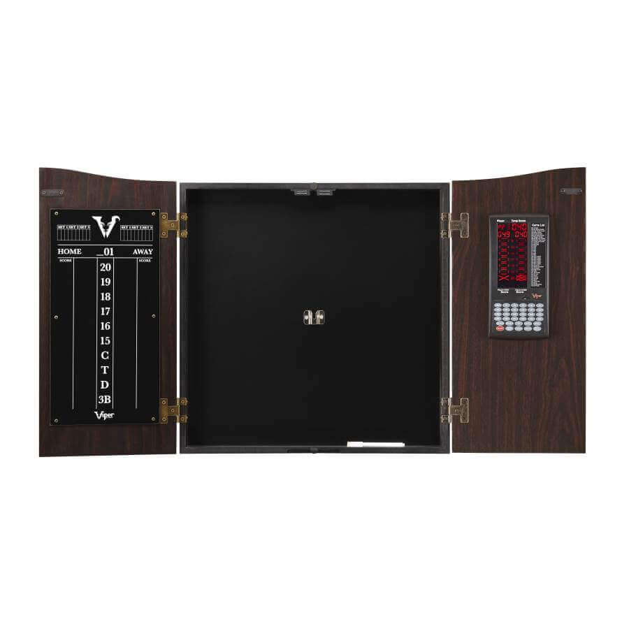 Viper Vault Deluxe Dartboard Cabinet With Built-In Pro Score