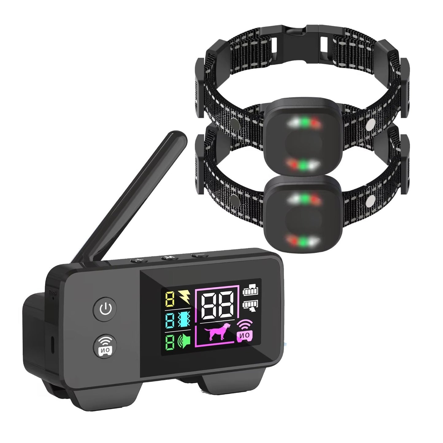 Wireless Pet Containment System with Waterproof Rechargeable Training Collars for Multiple Dogs