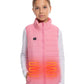 Girls Electric Heated Puffer Vest with Rechargeable Battery Pack and Zipper Pockets