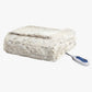 Electric Heated Throw Blanket with Plush Faux Fur and Controller