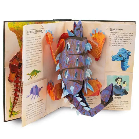 3D Pop Up Dinosaur and Sea Monster Book with Hardcover Binding and Educational Facts
