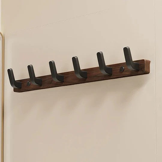 Minimalist Wall Mounted Coat Hook in Wood and Metal