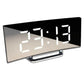 Curved Screen Digital Alarm Clock with Large Number Display and Night Dimmer