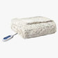 Electric Heated Throw Blanket with Plush Faux Fur and Controller
