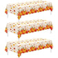 3 Pack Pumpkin Maple Leaf Thanksgiving Tablecloths, 54x108 Inch Disposable Fall Table Covers for Rectangular Tables