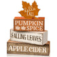 4 Pcs Wooden Stacked Maple Leaf Decor, Thanksgiving Table Decorations, Rustic Fall Centerpiece for Home