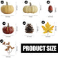 23 Pcs Fall Harvest Pumpkin Decor Set, 8 Pcs Cracked Pumpkins, Thanksgiving Bowl Fillers for Tiered Tray, Table Centerpiece and Autumn Home Decor