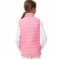 Girls Electric Heated Puffer Vest with Rechargeable Battery Pack and Zipper Pockets