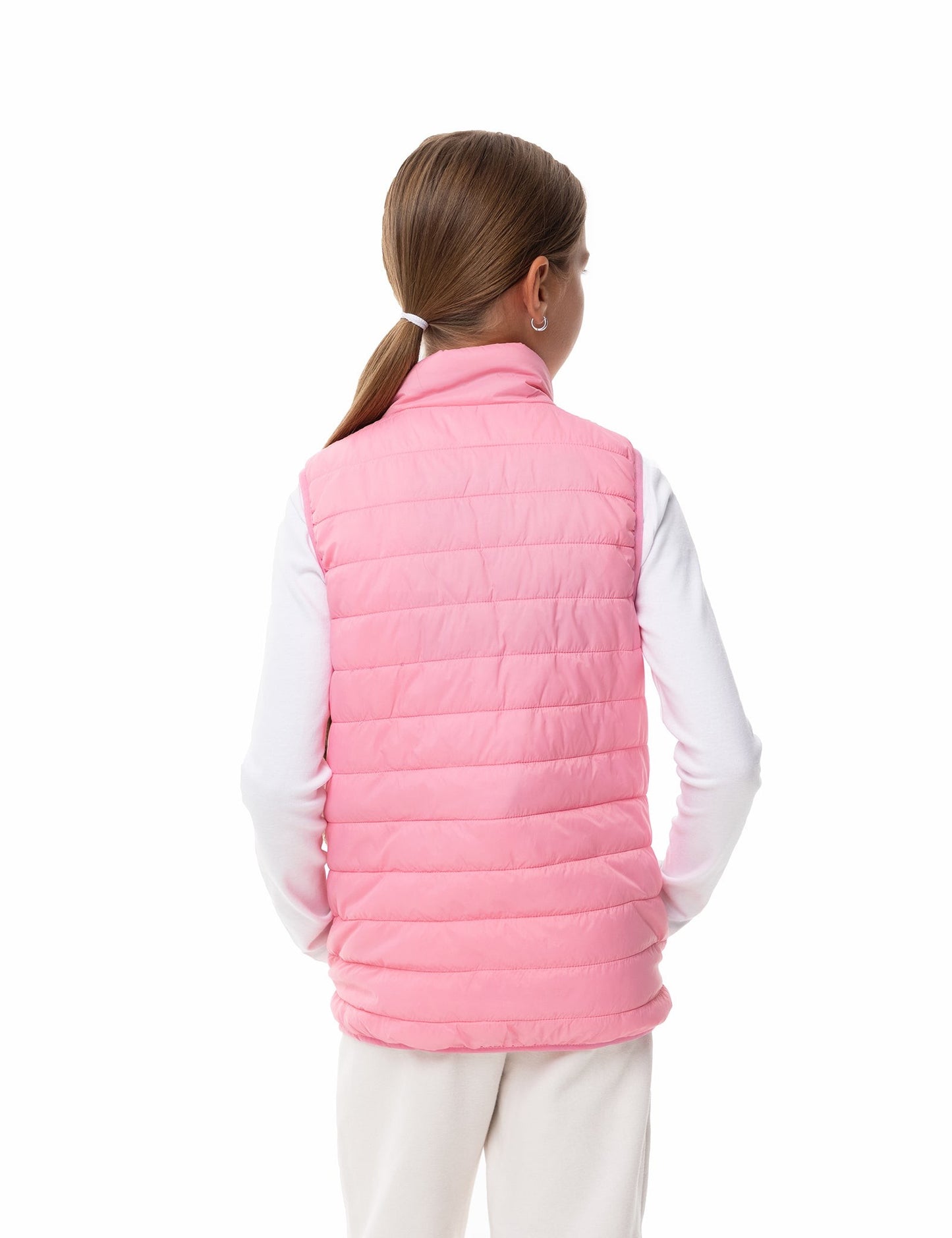 Girls Electric Heated Puffer Vest with Rechargeable Battery Pack and Zipper Pockets