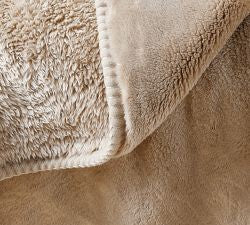 Ultra Soft Fleece Throw Blanket with Plush Ribbed Texture for Couch