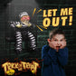 Animated Skull Prisoner with Motion Sensor Lunge and Red LED Eyes for Halloween