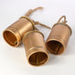 Rustic Hanging Brass Barrel Bells with Jute Rope Cluster for Holiday Decor