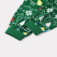 Matching Family Christmas Pajamas with Gingerbread and Tree Festive Print