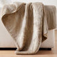 Ultra Soft Fleece Throw Blanket with Plush Ribbed Texture for Couch