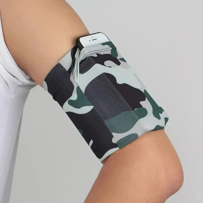 Elastic Arm Sleeve Phone Holder with Zipper Pocket for Running and Workout