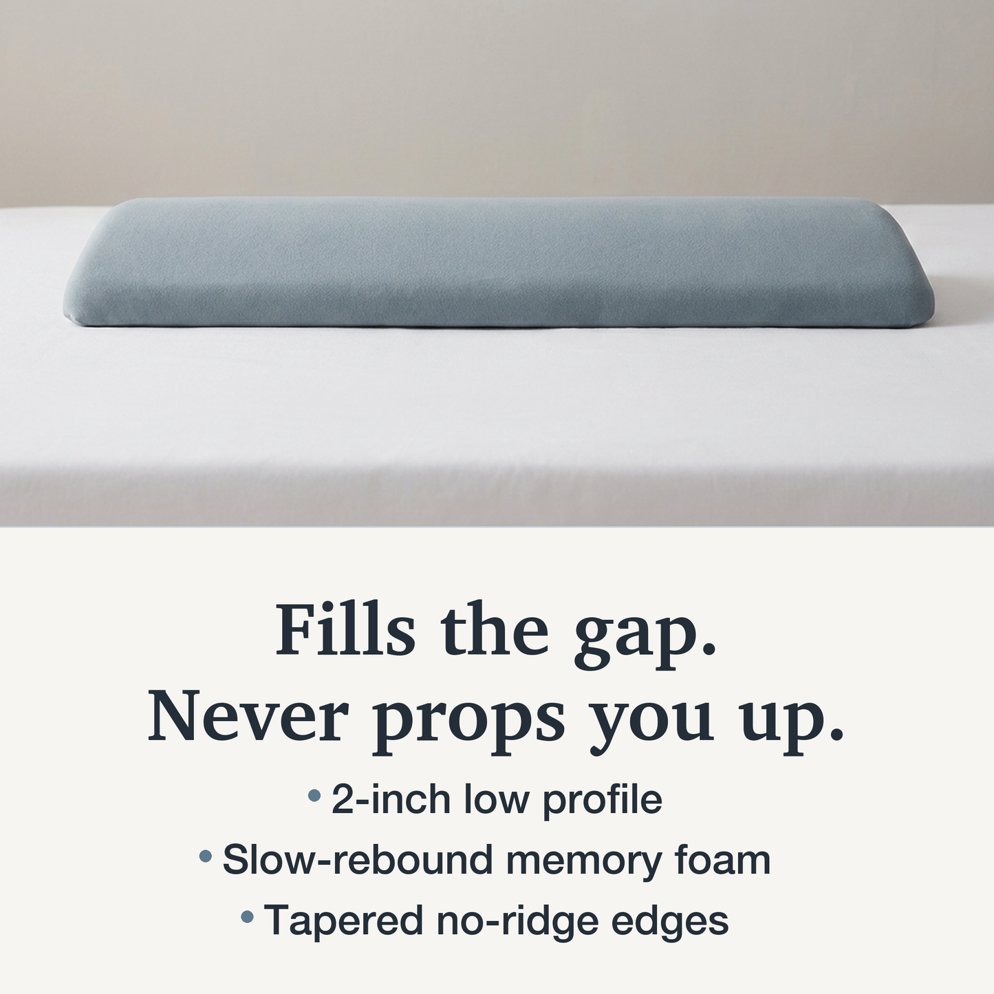 Lower Back Support Pillow with Memory Foam and Tapered Edge, 23.6 inches Wide