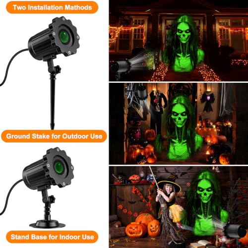 Skull Ghost Projector Light with 270° Rotation and 3D Moving Effect