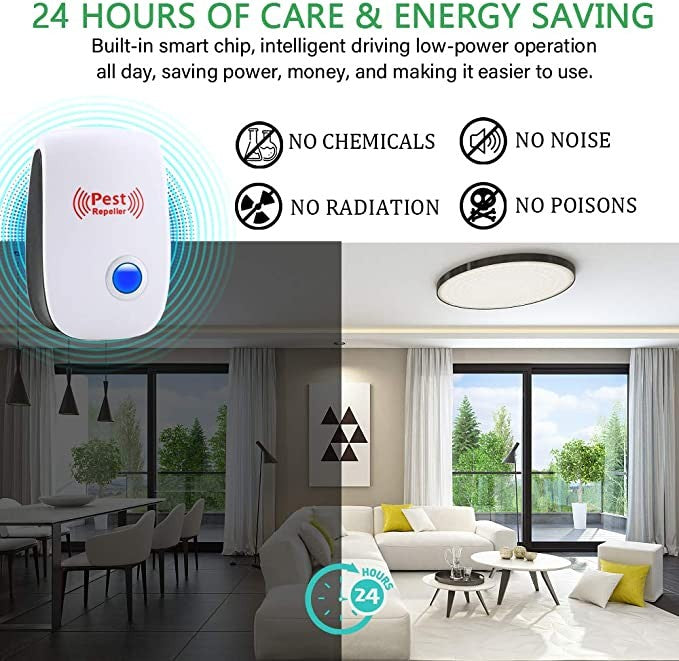 Indoor Ultrasonic Rodent Repeller with Electronic Pest Deterrent Technology for Home Use