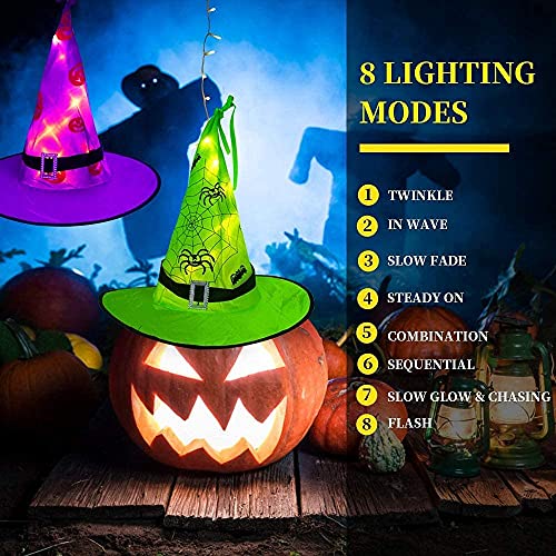 Witch Hat String Lights 44ft with 104 Warm White LEDs and 8 Light Modes