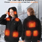 Unisex Electric Heated Fleece Pullover Sweatshirt with Included Battery Pack